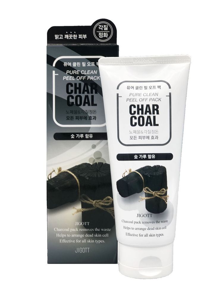 Jigott Pure Clean Peel Of Pack Charcoal очищающая маска-пленка с древесным углем