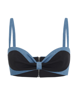 Топ cчерной вставкой на груди