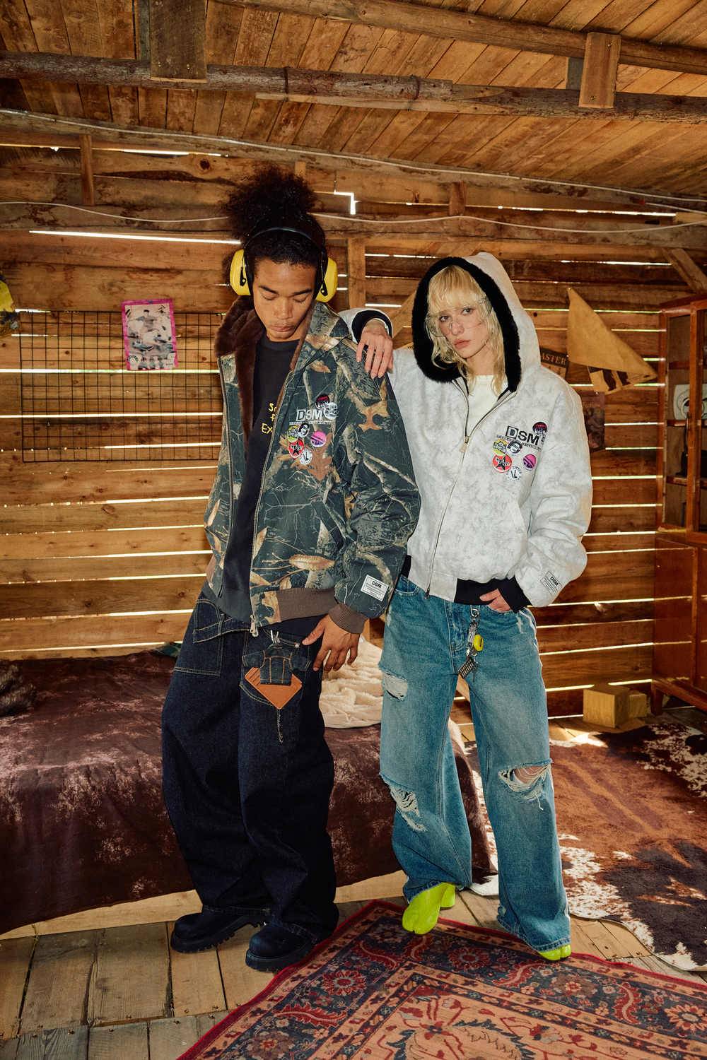 Утепленный бомбер DONSMOKE "Trees Pattern" MA-1 Fur Jacket