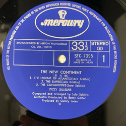 Винтажная виниловая пластинка LP Dizzy Gillespie And The Big Band The New Continent (Япония 1971) (Без Оби)