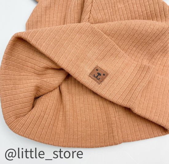 Шапочка двухслойная "Я родился" коричневая