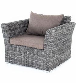 "Капучино" кресло из искусственного ротанга, цвет графит