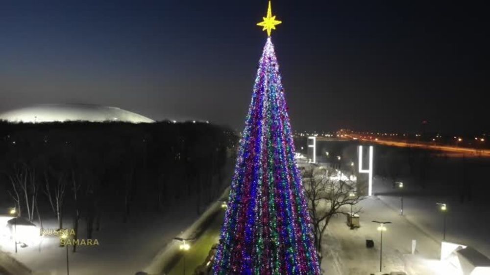 Макушка звезда на высокую уличную елку "Роза ветров" желтая