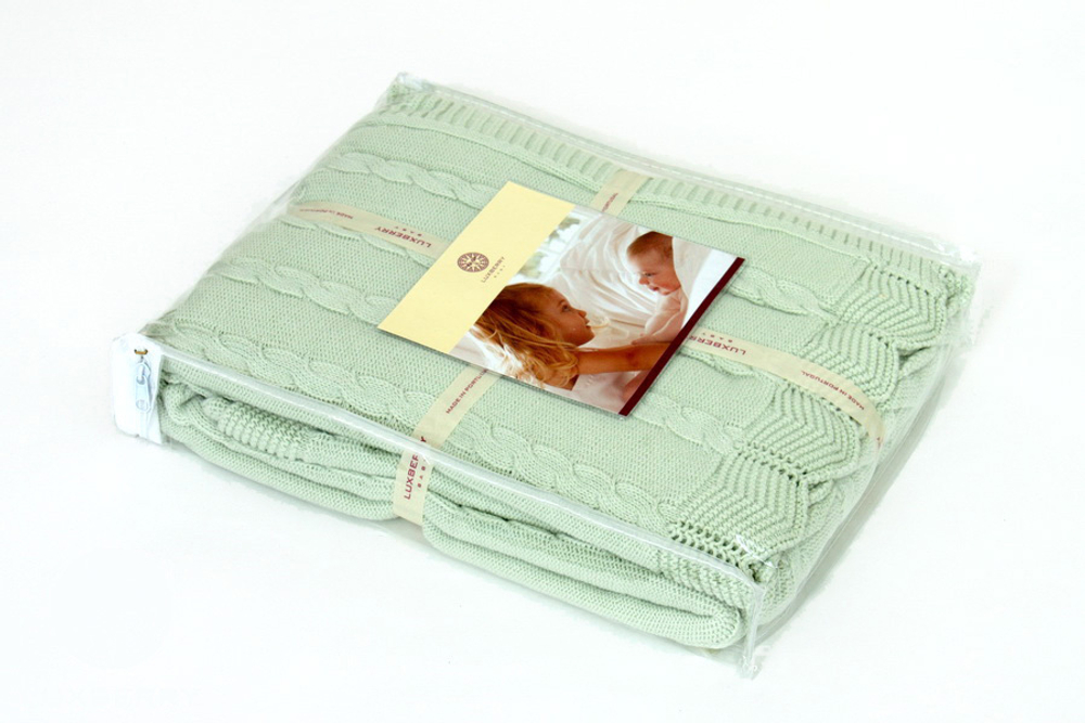 Элитный плед детский Imperio 93 зелёный от Luxberry упаковка