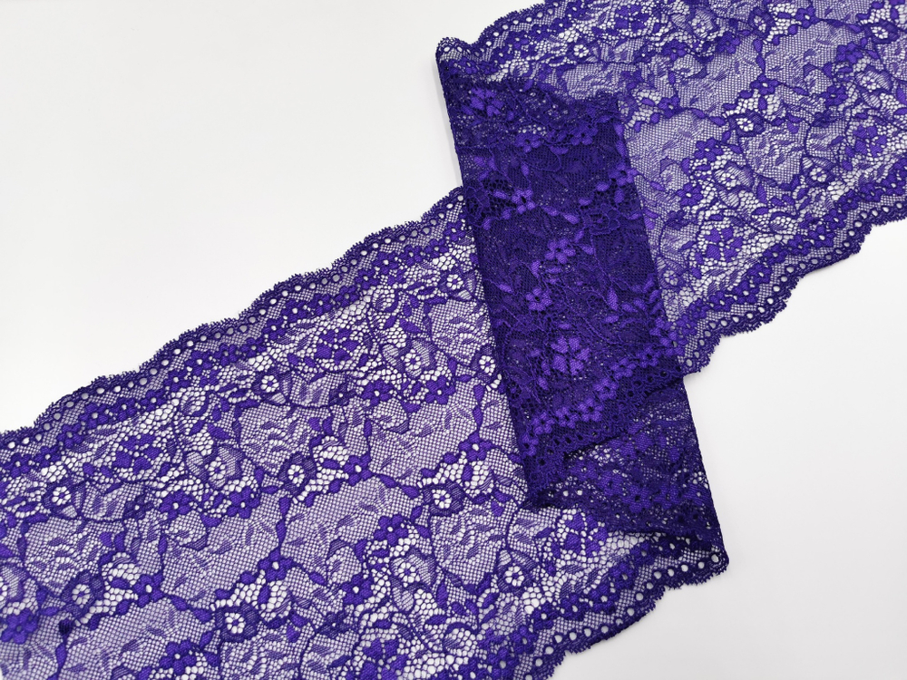 Эластичное кружево, 21 см, ярко-фиолетовое, (Арт: EK-2145), м