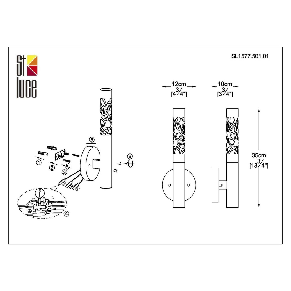 SL1577.501.01 Светильник настенный ST-Luce Белый/Белый LED 1*5W 3000K