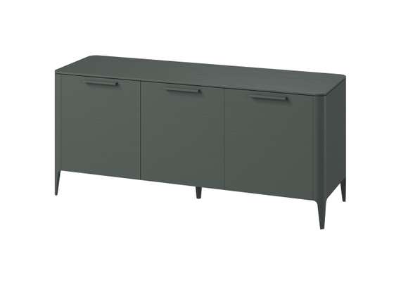 Тумба Type oak 3 двери ширина 160 см (темно-серый)