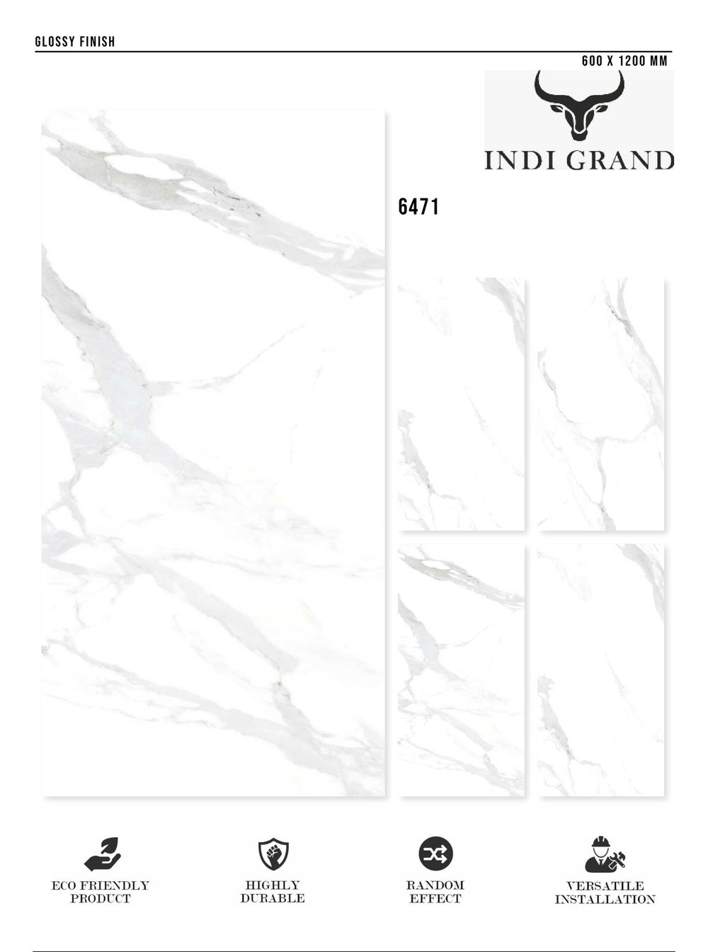 Керамогранит glossy №5, 60х120, 6472