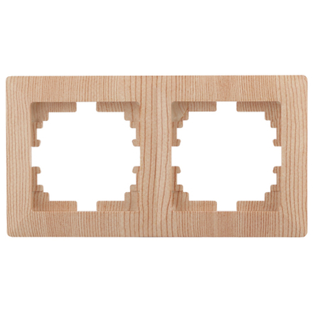 Рамка для розеток и выключателей Intro Solo 4-502-11 на 2 поста, СУ, Solo, сосна