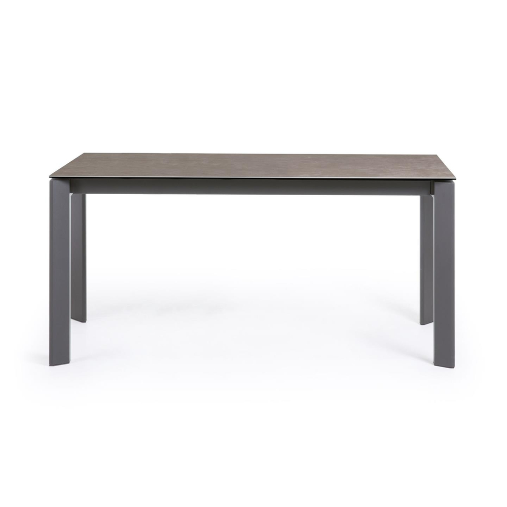 Раздвижной стол La Forma (ex Julia Grup) Atta 160 (220) x90 антрацит, серый, керамика