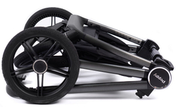 Детская коляска Peppy Monaco 3 в 1 с автокреслом First Antrazit (графитовый), рама серая