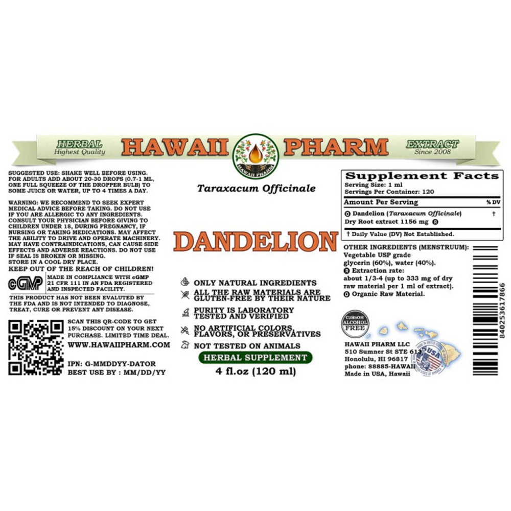 Hawaii Pharm - Dandelion 120 ml