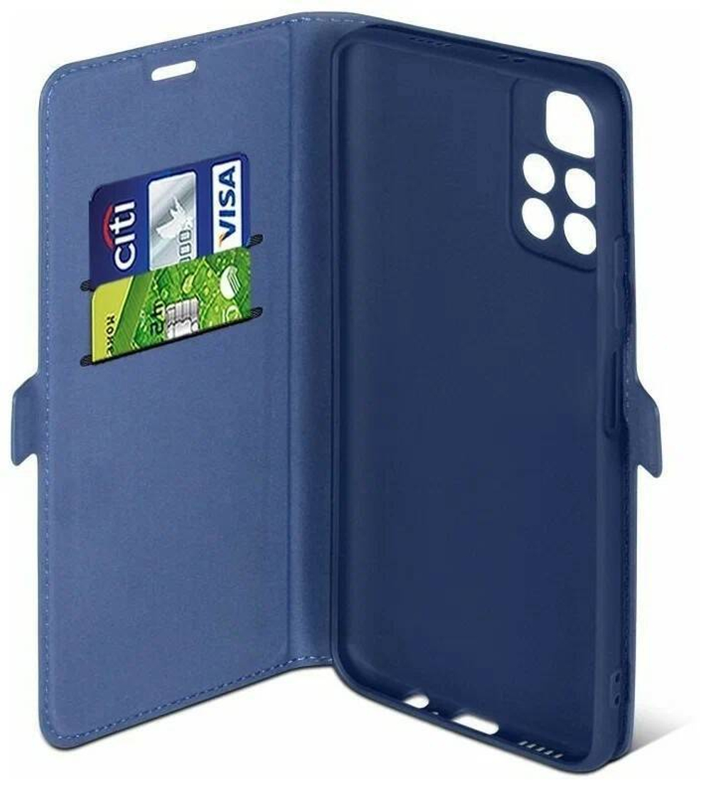 Чехол с флипом для Poco M4 Pro 5G DF poFlip-05 blue