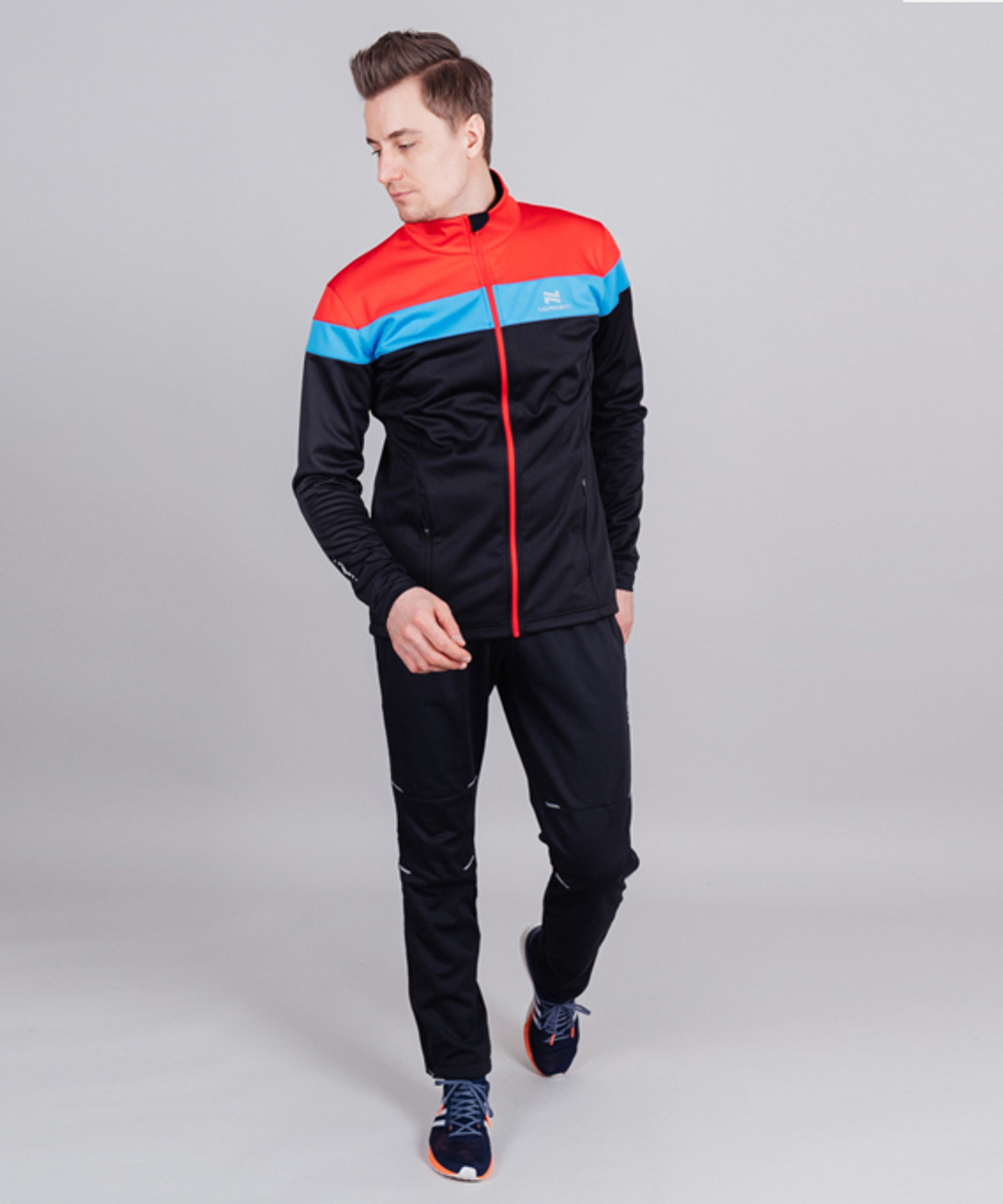 Куртка разминочная NORDSKI DRIVE Black/Red, мужская, NSM805910