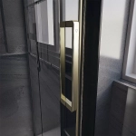 Душевая дверь Veconi Premium Trento PTD40-G-140-01-C4 прозрачная/профиль Брашированное золото брашированное
