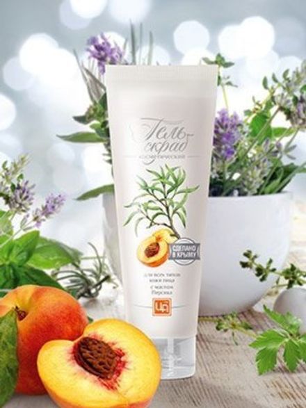 Гель-скраб "Персик" для всех типов кожи лица
