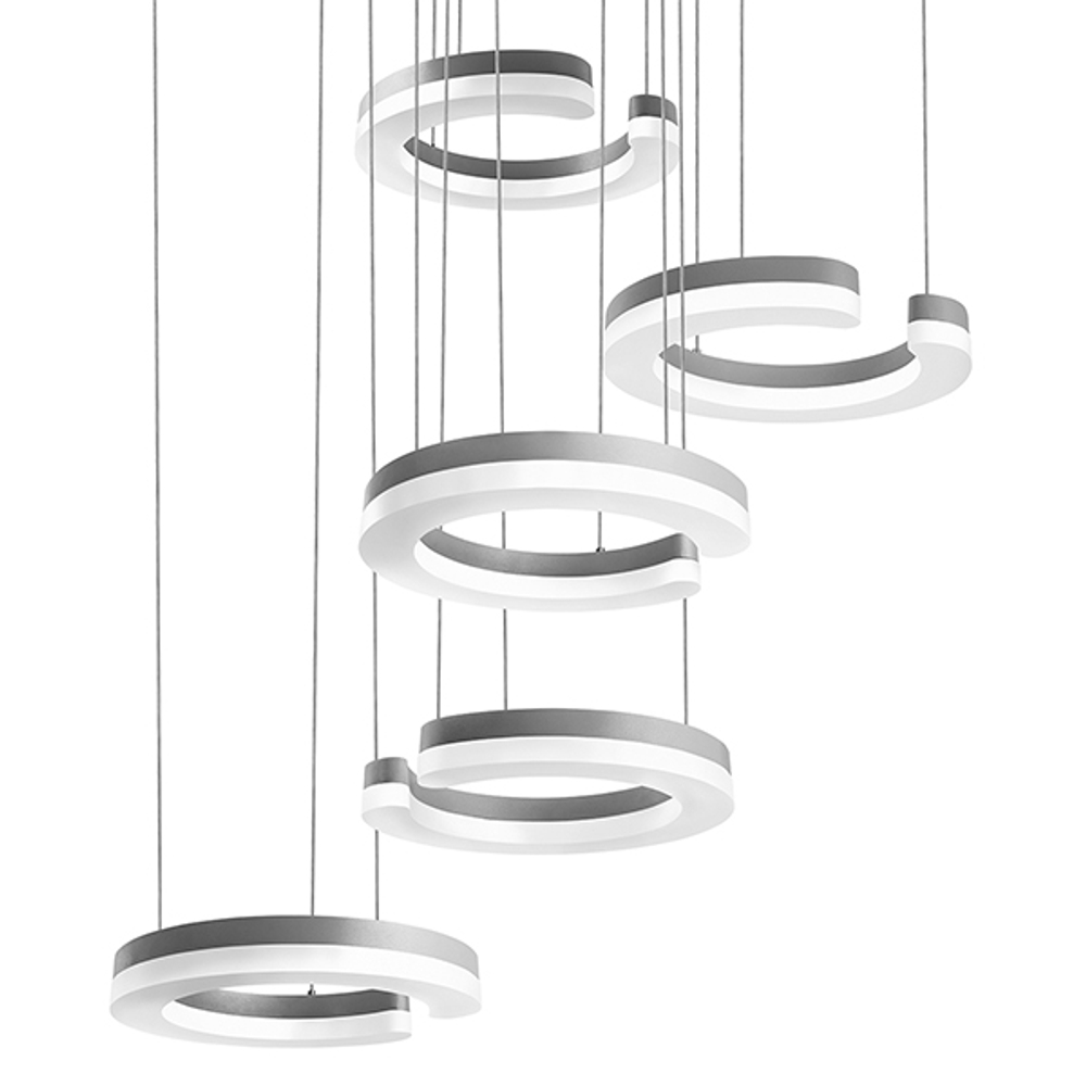 763439 Подвес UNITARIO 46W LED 5060LM СЕРЕБРО МАТОВЫЙ 3000K