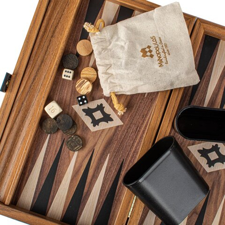 Нарды с боковыми стойками 30x20см Manopoulos Backgammon bxl3kk