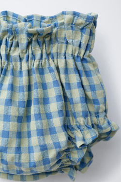 ZARA ТРУСЫ В КЛЕТКУ ВИШИ, ЗЕЛЕНОВАТО-СИНИЙ