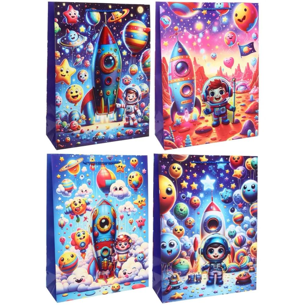 Пакет подарочный «Другая планета» 31*42*12 см