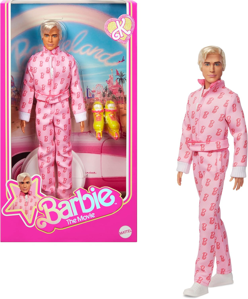 Кукла Barbie The Movie Ken в розовом костюме с роликами