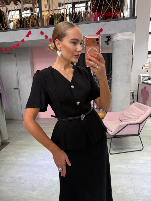 Твидовый костюм Жаклин черный