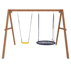 Деревянные качели с качелями гнездо 100 см