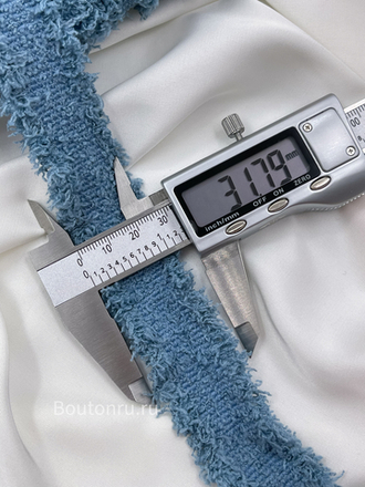 Тесьма синяя мягкая