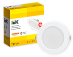 Светильник светодиодный ДВО 1611 белый круг 7Вт 3000К IP20 IEK