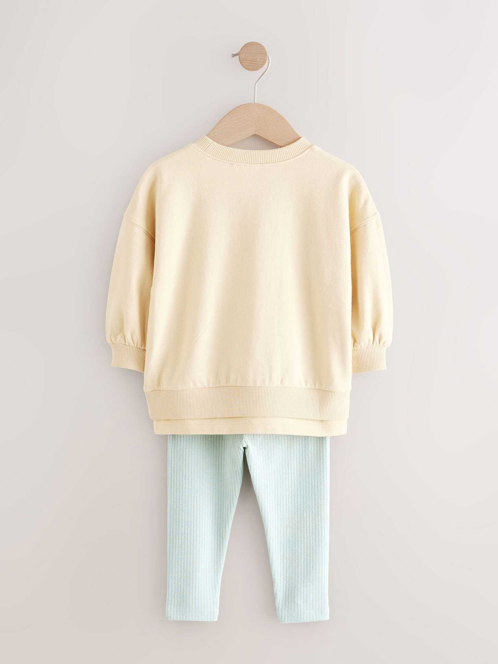 Толстовка и легинсы в комплекте для девочки Next E51-358, Светло-желтый, Мятный