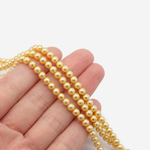 Хрустальный жемчуг, оттенок "Sand", шар 4мм, улучшенное покрытие