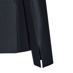 Жакет двубортный с отворотами из шелка