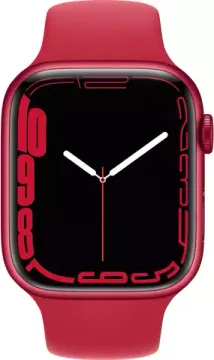 Apple Watch Series 7, 45 мм, корпус из алюминия красного цвета, спортивный ремешок (PRODUCT)RED