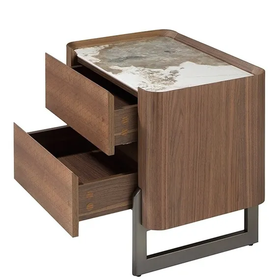 Прикроватная тумбочка Angel Cerda 7152 из ореха и керамики