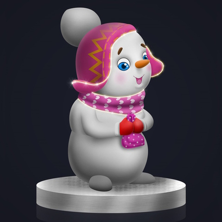 Уличная фигура "снеговичок Снежка"