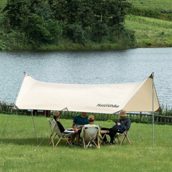 Тент Naturehike Girder NH20TM006, 150D, 400*292 см для кемпинга, песочный (с двумя стойками), 6927595749647