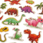 Наклейки выпуклые "Динозавры" 20*10см.