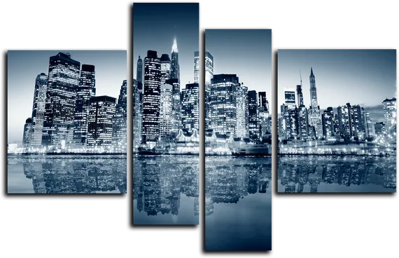 Модульная картина "Ночной Нью-Йорк"