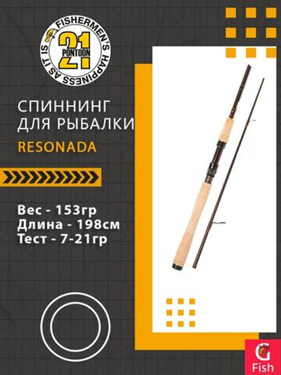 Спиннинг Pontoon21 RESONADA, 213см., 12.0-46.0гр., 15-30Lb., Ex.Fast Fuji K-ALC