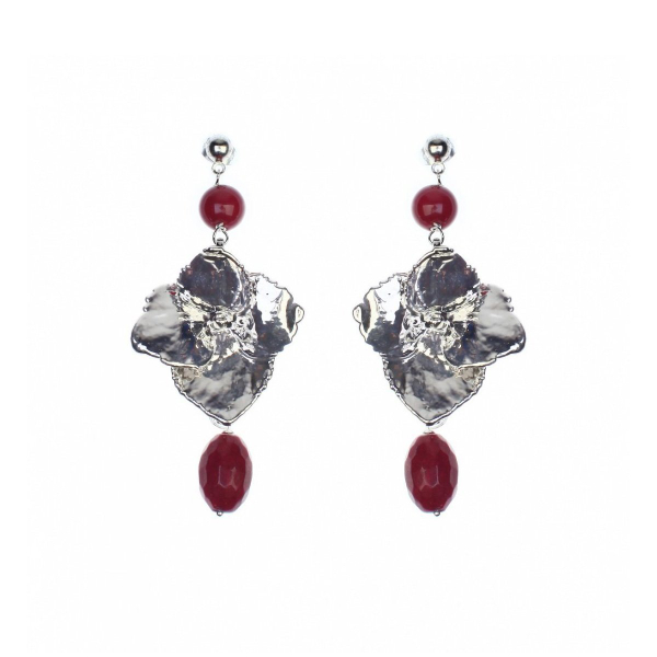 Серьги Ester Bijoux Гортензия F610C-S BW