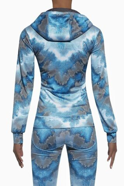 Толстовка с капюшоном для фитнеса свободного кроя Energy (Размер: M) (Цвет: голубой)