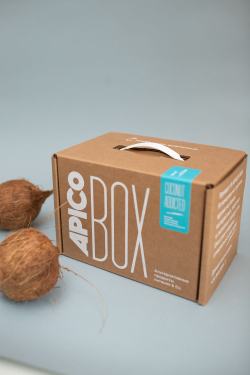 Набор продукты питания из кокоса APICO BOX №4 "Coconut Addicted", подарочный набор из 7-ми продуктов на основе кокоса, новогодний подарок
