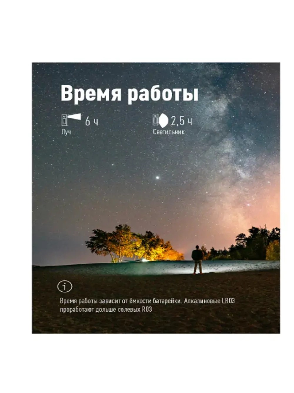Фонарь-светильник на батарейках, 30м магнит/крюк