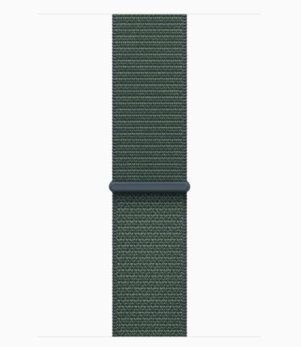 Apple Watch SE 2024 GPS 44mm Starlight Aluminum Case with Sport Loop Lake Green (ремешок Спортивная петля цвета Зеленое озеро) MXEW3