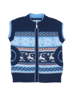 Жилет вязаный на молнии