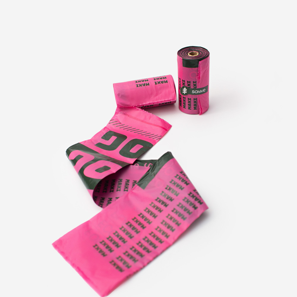 Биоразлагаемые пакеты Maxi бабблгам, 135 шт. SAVVE