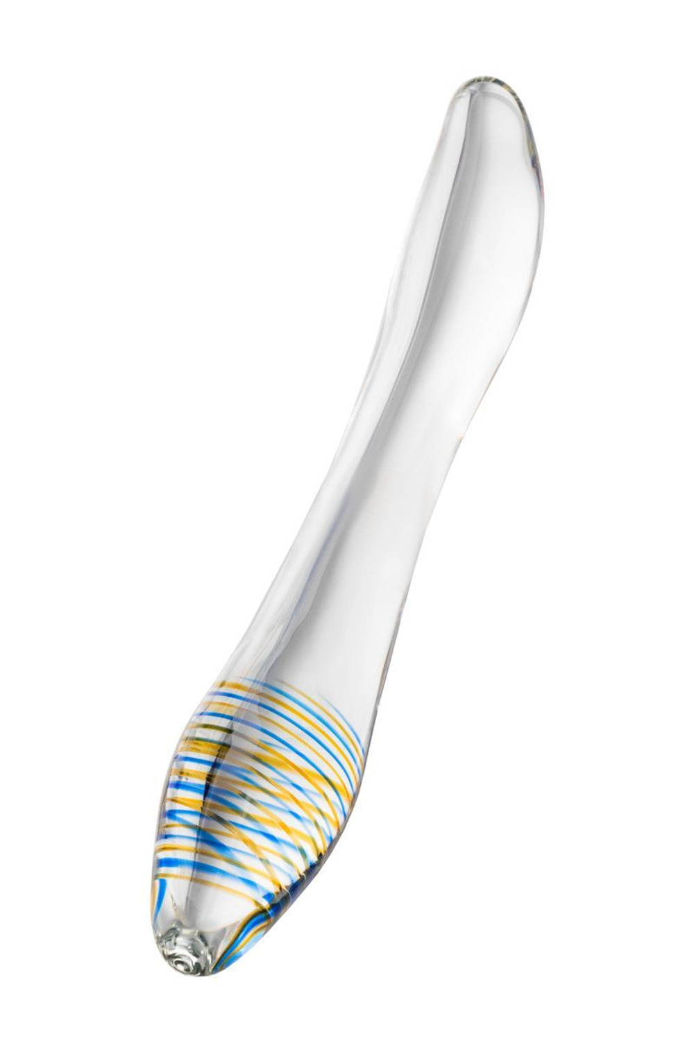 Фаллоимитатор стеклянный Sexus Glass, двусторонний, 22 см