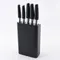 Набор ножей кухонных с подставкой prime, 5 шт., черный