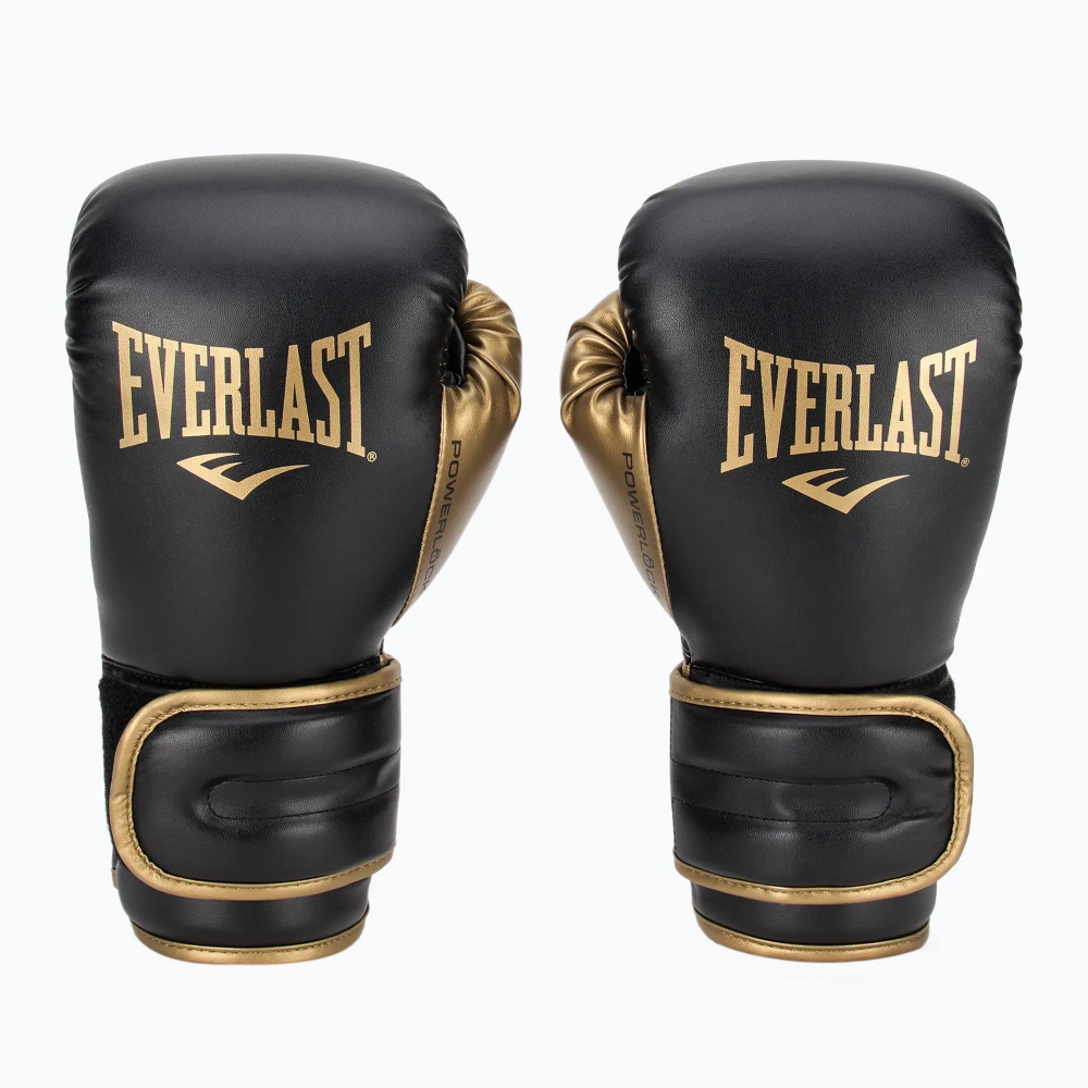 Боксёрские перчатки Everlast Powerlock 2 black/gold
