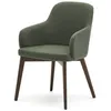 Стул Nelida, зеленый шенилл с темными ножками